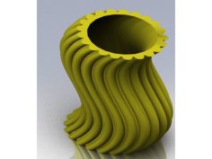 wavy thing vase 3D Print Model