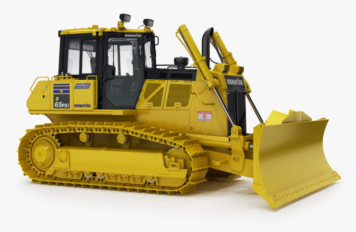 Komatsu D65PXi-18 Crawler Dozer 3D Model