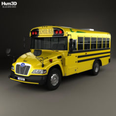 Blue Bird Vision School Bus with Wheel Chair Lift L1 2015 3D Model