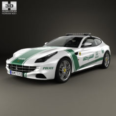 Ferrari FF Police Dubai 2013 3D Model