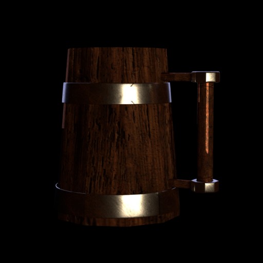 Wooden BeerCup Low Poly						 Free 3D Model