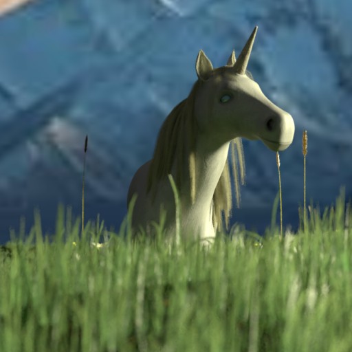 Unicorn, with landscape						 Free 3D Model