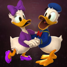 3D Donald Daisy Duck 3D Model