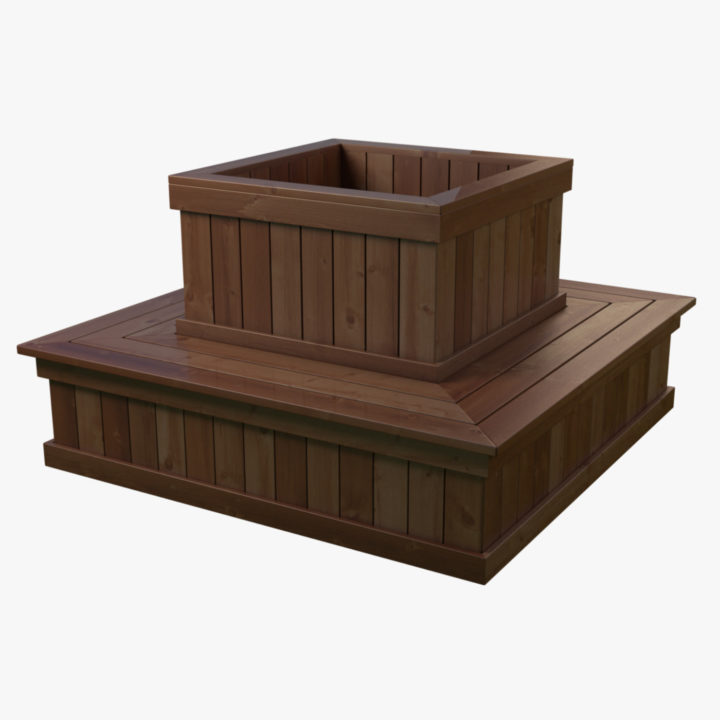 3D Planter Bench model 3D Model