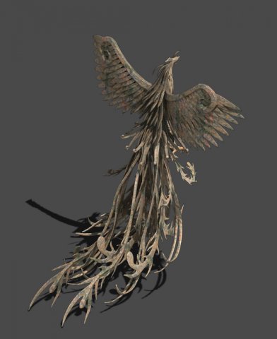 Suzaku – bronze stone carving 3D Model