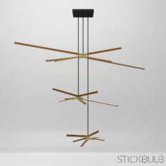Stickbulb_Multiple Sky Bang Chandelier 3D Model