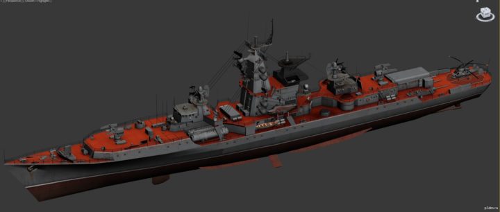 Kresta I-class cruiser 3D Model