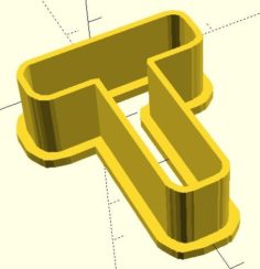 T Y S N A B Symbol parametric model of cookie cutter 3D Model