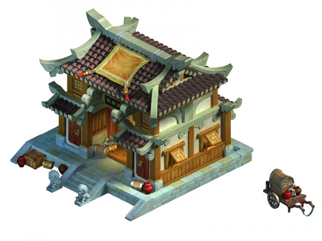 Ancient Capital Architecture – Treasure Court 3D Model