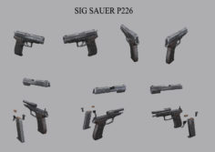 3D Sig Sauer P226 3D Model