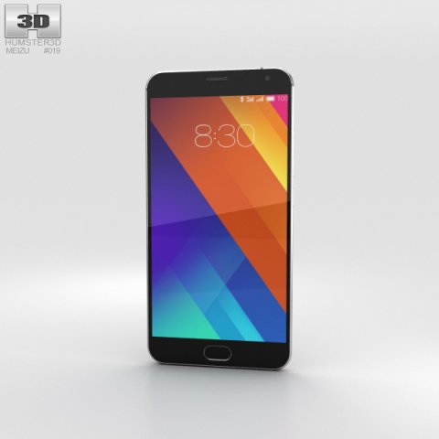 Meizu MX5 Black-Silver 3D Model