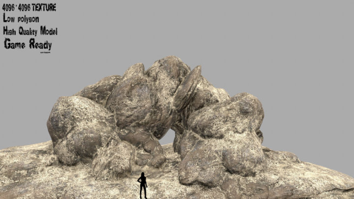 3D sand rock model 3D Model