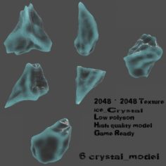 Ice crystal set 3D Model