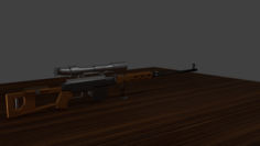 Sniper rifle SVD Dragunov sniper rifle 3D Model