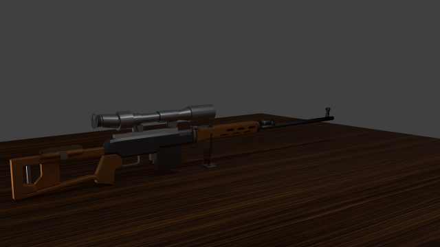 Sniper rifle SVD Dragunov sniper rifle 3D Model
