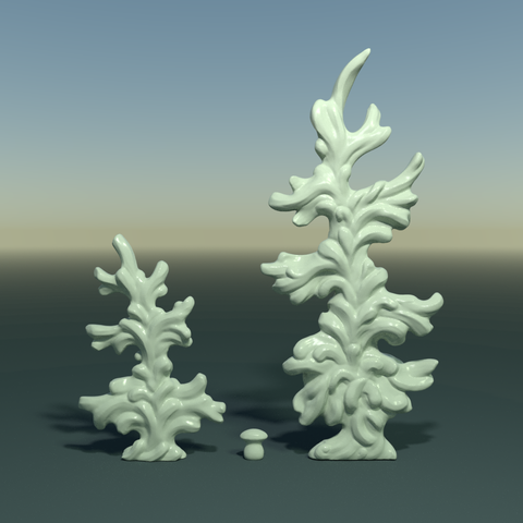 Two fir trees 3D Print Model