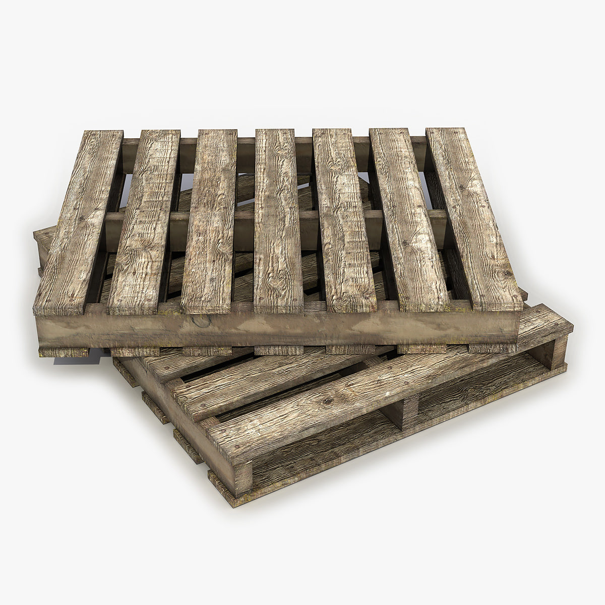 Old Wooden Pallet 5 3D Model
