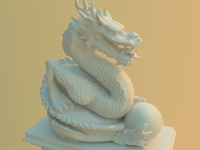 Guardian beast – dragon stone carving 02 3D Model