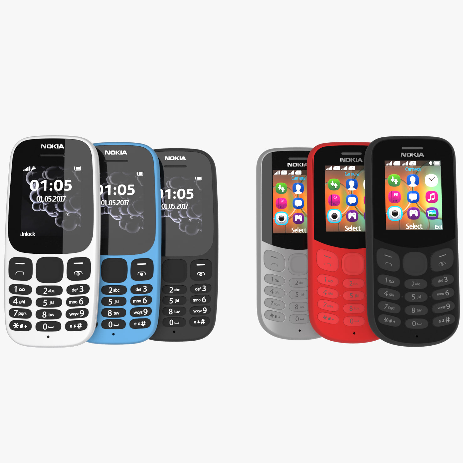 3D Noka 105 130 all colors model 3D Model