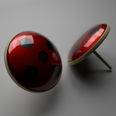 LadyBug earings 3D Model