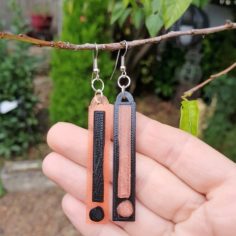 EARRINGS POINT OF EXCLAMATION 3D Print Model