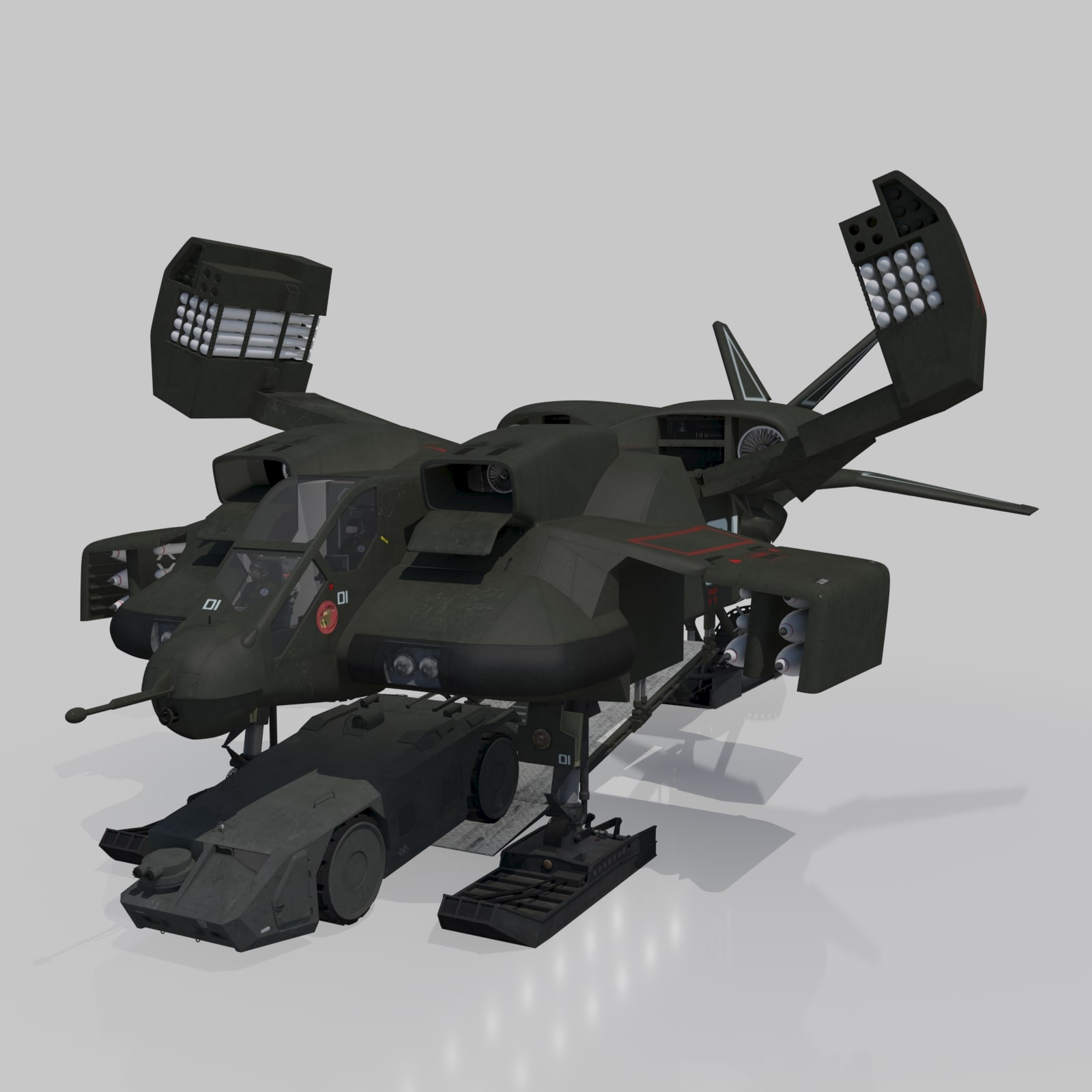 Cheyenne dropship model 3D Model - 3DHunt.co