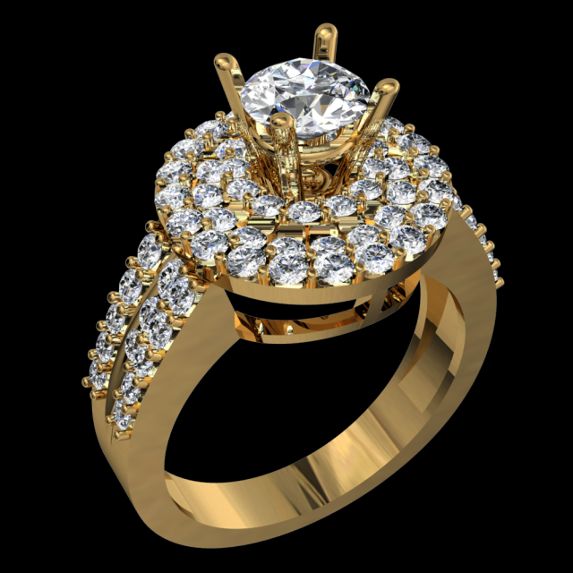 DIAMOND RING GOLD 18K 3D Model
