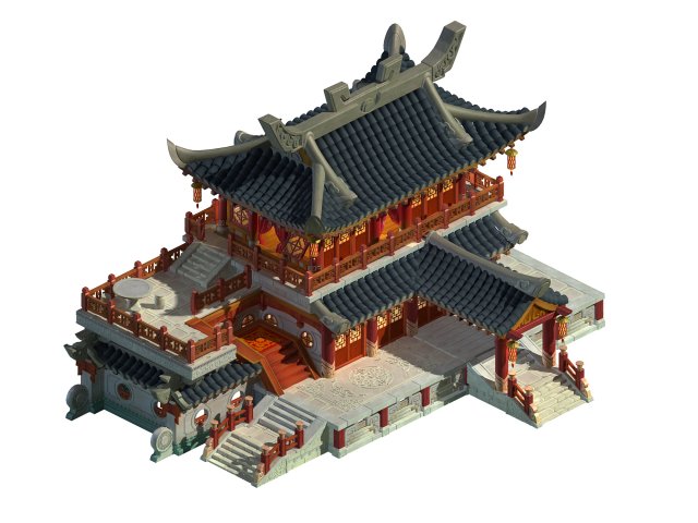 Ancient capital building – restaurant 3D Model