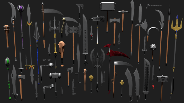 Mega Melee Weapons Pack 3D Model