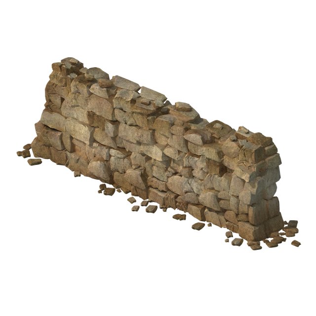 Country Building – Stone Wall 03 3D Model