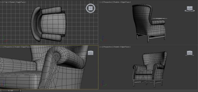 Classic armchair 3D Model