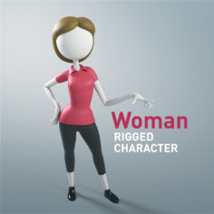 3D Woman Character Rigged model 3D Model