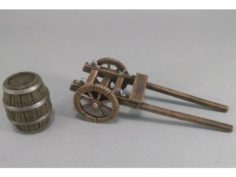 28mm Barrel Cart 3D Print Model