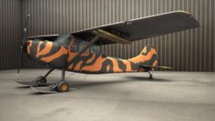 Cessna O-1 BirdDog on Skies 3D model 3D Model