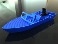 Rubber Band Powered Speed Boat 3D Model