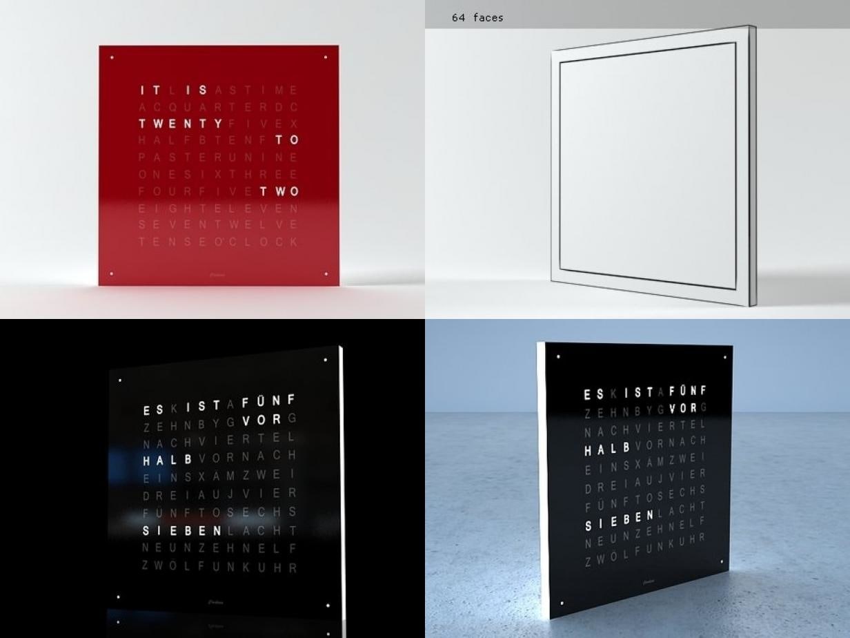 3D Qlocktwo Free 3D Model