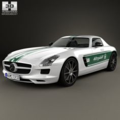 Mercedes-Benz SLS-class C197 AMG Police Dubai 2013 3D Model