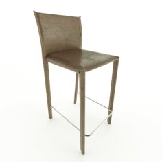Baxton Studio Crawford Modern and Contemporary Taupe Leather Upholstered Counter Height Stool 3D Model