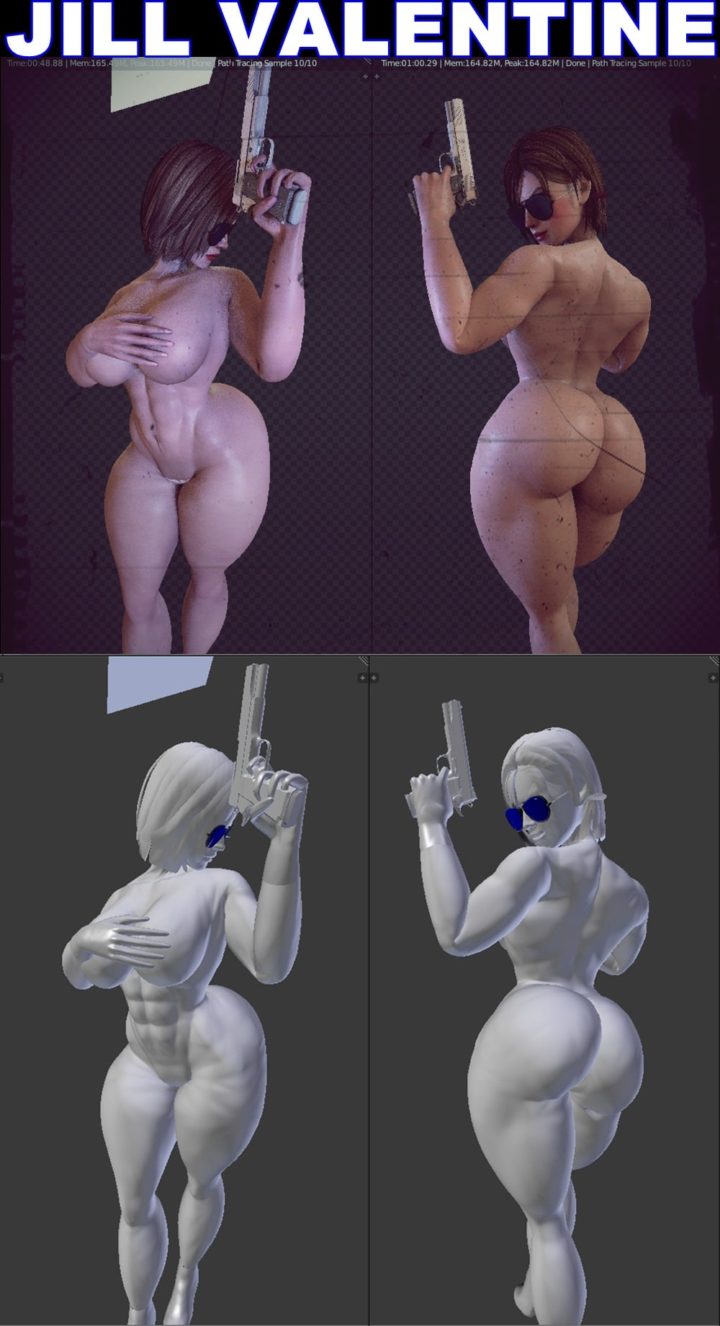 3D Jill Valentine (MUSCLE) 3D Model