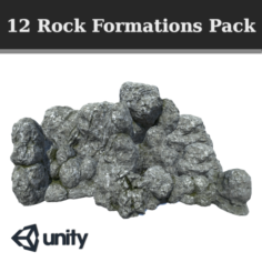 12 Rock Formations Pack 3D Model