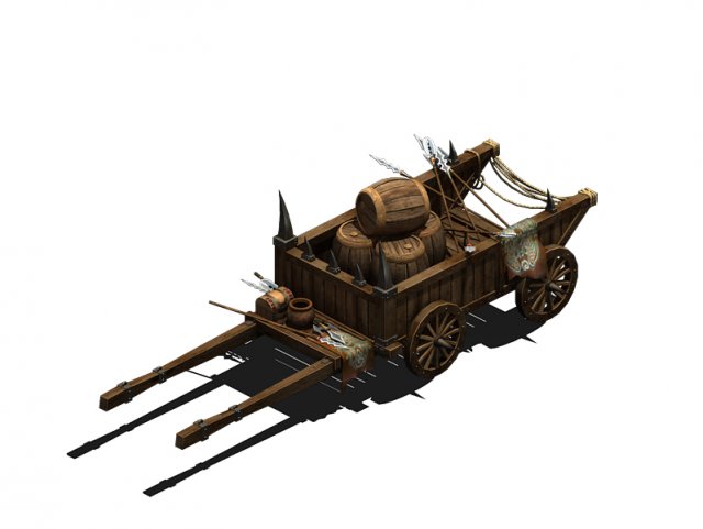 War tools – cast stone car 3D Model
