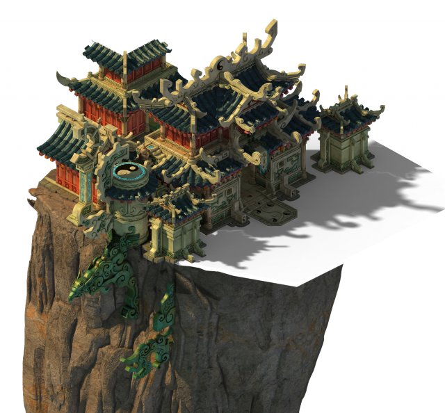 Quanzhen teach – the hall 3D Model