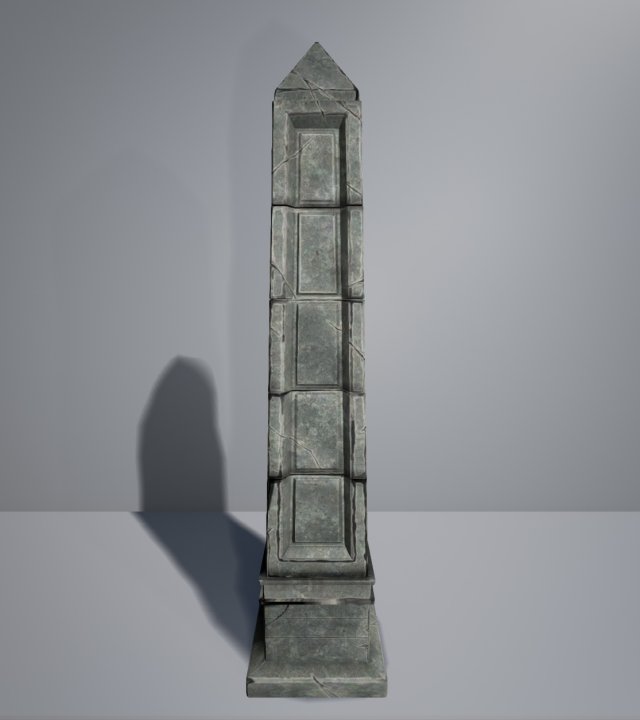Fantasy Obelisk low poly Model 3D Model