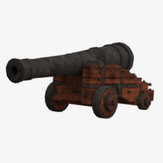 medieval vessel cannon 3D Model