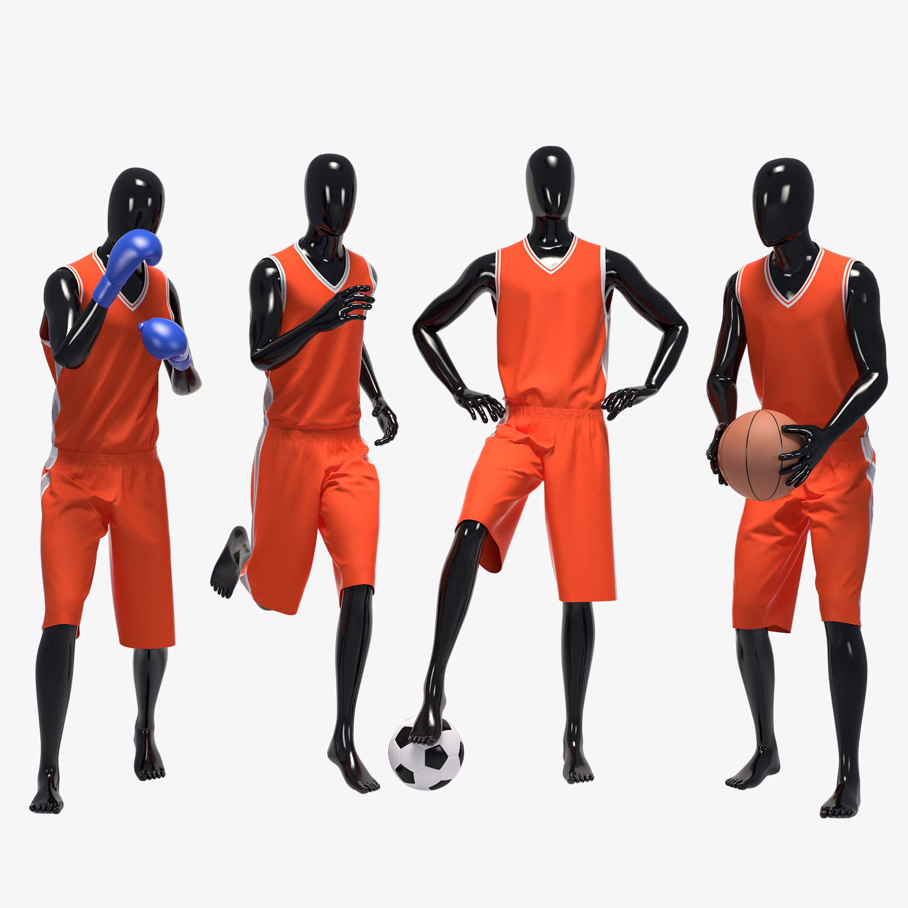 Male sport set 3D model 3D Model
