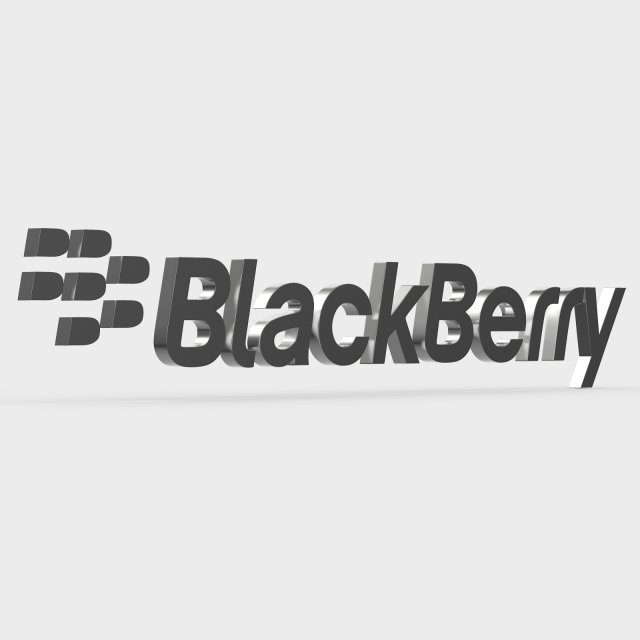 Blackberry logo 3D Model