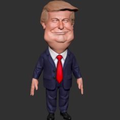 3D Donald Trump Cartoon figure 3D Model
