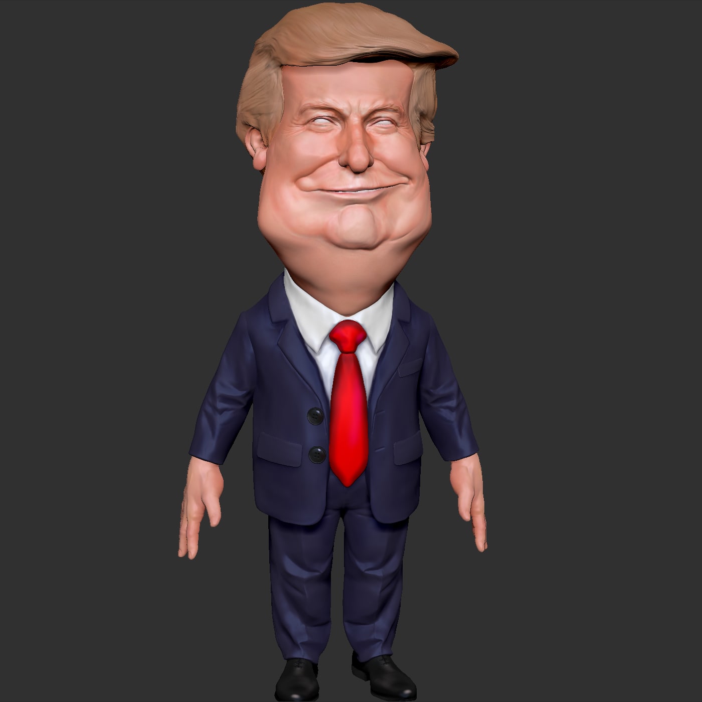 3D Donald Trump Cartoon figure 3D Model 