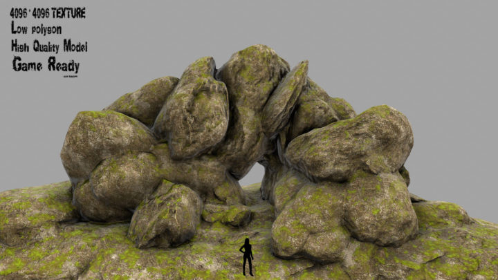 forest rocks 3D Model