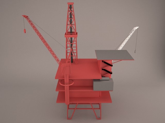 Oil Rig 3D Model
